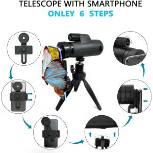 10x42 High Definition Monocular Telescope Bak4 Prism Focusing