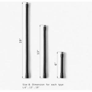 Bendable Flexible Metal Gooseneck Microphone Stand Electroplating 19 Inch