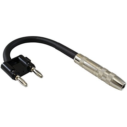 Quality 1/4" to Banana Plug Adapter Cables , 6 Inch Gender Changer Cable PVC Surface wholesale