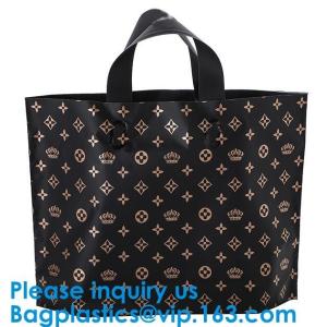 Colored Soft Loop Plastic Handle Bags With Cardboard Insert On The Bottom,Pet