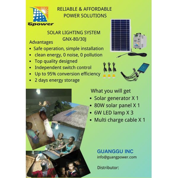 Quality Lithium Battery SHS Rural Solar System 80W Solar Lighting System wholesale