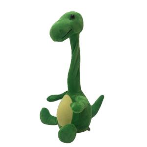Cheap 35cm Green Dinosaur Plush Toy Recording &amp; Speaking While Twisting Neck for sale