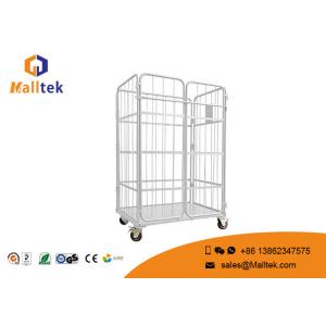 Four Side Logistics Trolley Transports Foldable Frame Metal Security Wire Mesh