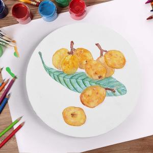 Custom Size Round Stretched Canvas Board with MDF Frame Waterproof and 1.5cm