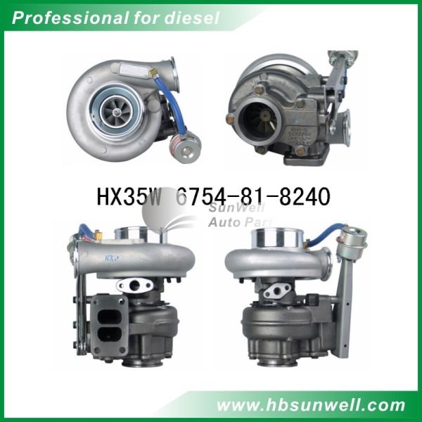 Quality Komatsu SAA6D107E HX35W 6754-81-8240 Turbocharger Cummins QSB ISDE 4043679 4955479 Turbo for Holset branded supercharger wholesale