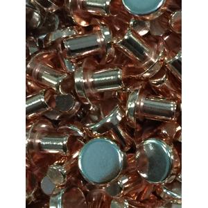 Electrical Contact Rivets Tri - Metal Components With Low Resistance ROHS