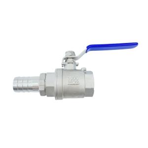 China Structure Stainless Steel 2PC Floating Ball Valve with Pagoda Pipe End Customized Request on sale