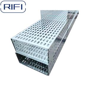 Rectangular Perforated Electrical Cable Tray Customized Length