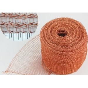 High Strength Copper Knitted Wire Mesh 0.3m-1.2m Wide Alkali Resistance