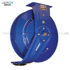 Metal Retractable Hose Reel Multi Positional Guide Arm Facilitates Ceiling /