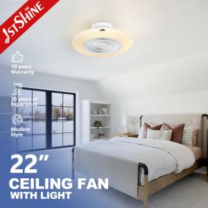 China Modern Design 22-inch LED Ceiling Fan with Starry Lampshade and Dimmable Light White on sale
