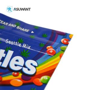 8oz 120mic VMPET Gummies Edibles Pouch Three Edge Sealing