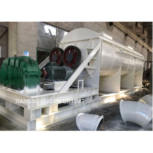Wedge Shaped Hollow Paddle Dryer 10RPM For Sludge