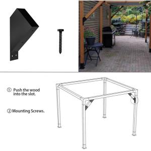 Cheap Pergola Brackets 6x6 Actual 5.6 &quot;x 5.6&quot; Rafter Post Brackets Deck Railing Brackets for sale