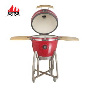 KIMSTONE Kamado Smoker 21inch Red and Black