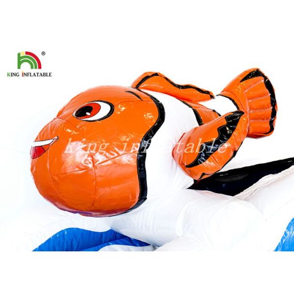 Clownfish Inflatable Water Slide With Swimming Pool By Durable PVC Tarpaulin