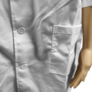 Dustproof ESD Workwear Spandex Cuff Polyester Lint Free Lab Smock For Cleanroom