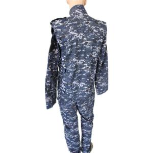 Blue Camouflage Twill Fabric BDU Military Uniform 3 Piece Set For Kuwait Army