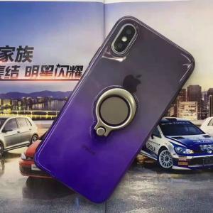 China Double Color Gradient Ring Magnetic Car Mount Holder Soft TPU Case Back Cover For Samsung A6 Plus/J8 2018/A9 STAR lite on sale