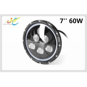 China 7 60W LED Headlights for Jeep Round Headlight With halo, High/Low Beam for Jeep, Wrangler, JK, CJ, LJ, TJ, DRL on sale