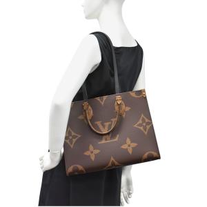 Reverse Canvas Designer Monogram Bag OnTheGo MM Louis Vuitton Shopping Bag