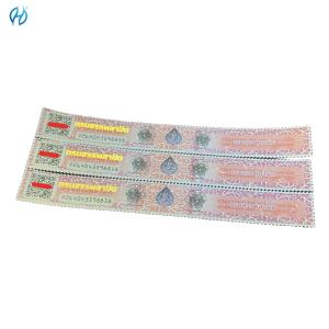 Customized Tax Stamp With Anti Counterfeiting Technology Invisible Fiber / UV