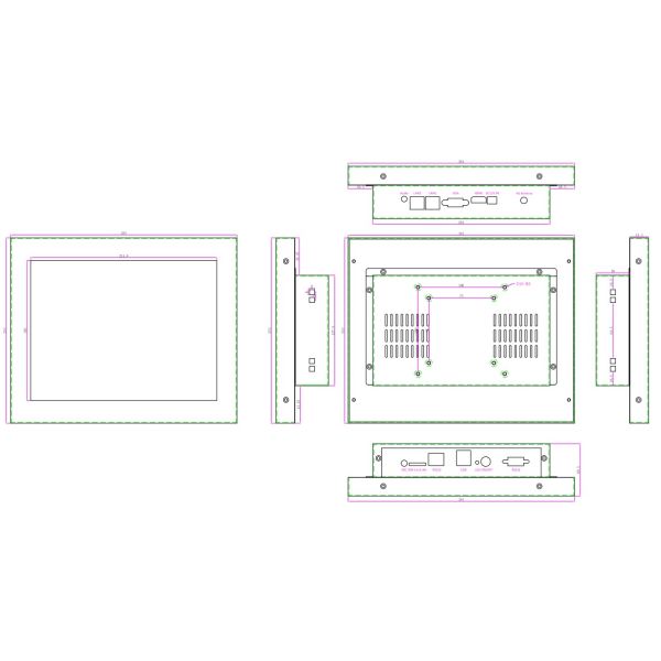 Industrial Production All In One PC Touch Screen 10.4 Inch Size With SIM Card Slot