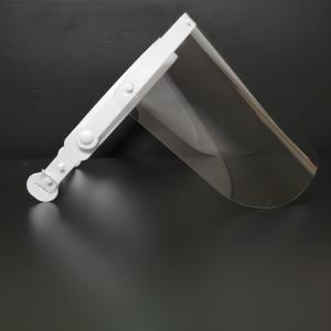 Cheap Anti-fog disposable white plastic bracket face shield with adjustable size for sale