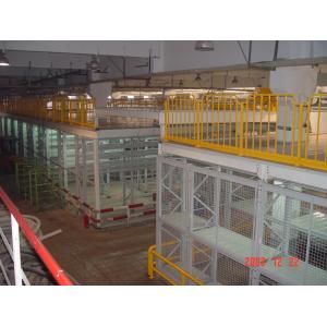 Multi Tier Racking System Multilayer Shelf Racks With Staircase / Railing