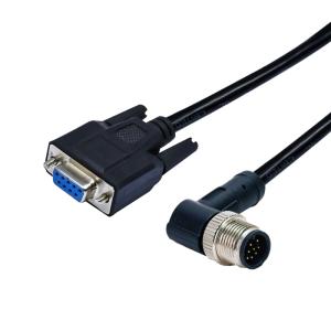 M12 to DB9 Waterproof Connector Cable IP67 IP68 250V 4A
