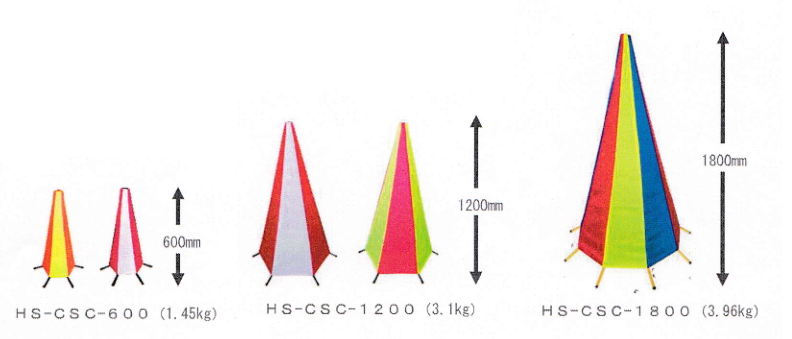 Reflective Collapsible Road Traffic Cones 600mm Textile Material