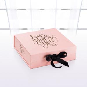 Foldable UV Coating ODM Flat Pack Cardboard Boxes With Ribbon