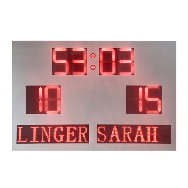 Customized Led Football Scoreboard , Portable Electronic Scoreboard White