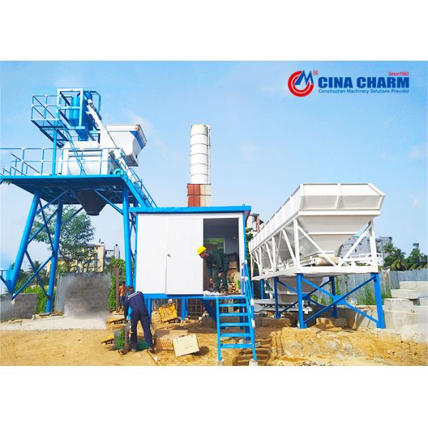 Bridges Charging 1600L HZS50 Concrete Batching Machine