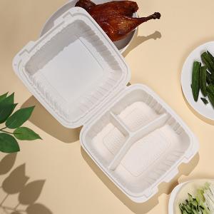 31oz 860ml Takeout MFPP Hinged Lid Microwavable Container 8''X8''X2.8''