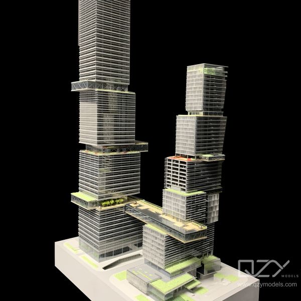 Quality Competition Work Model - Designed by NBBJ -1:500 Vanke Project Tower Model wholesale