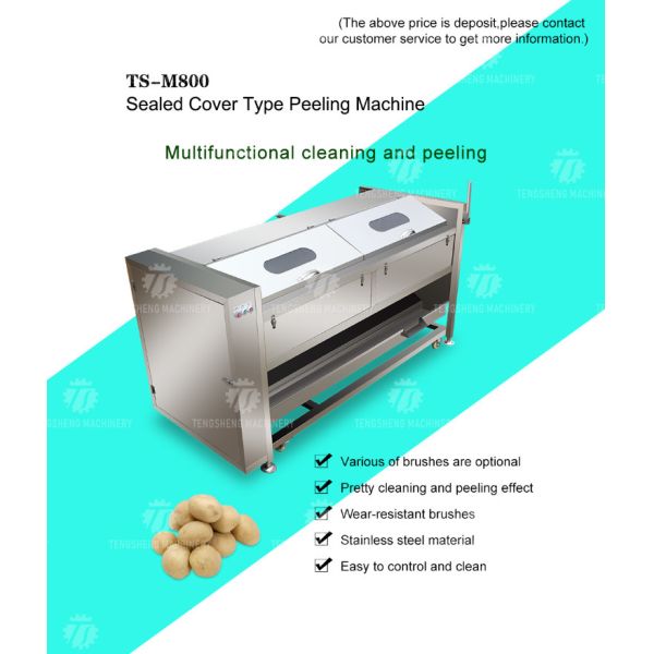 380KG Stainless steel roller cleaning machine, ginger, taro, lotus root, cleaning and peeling machine