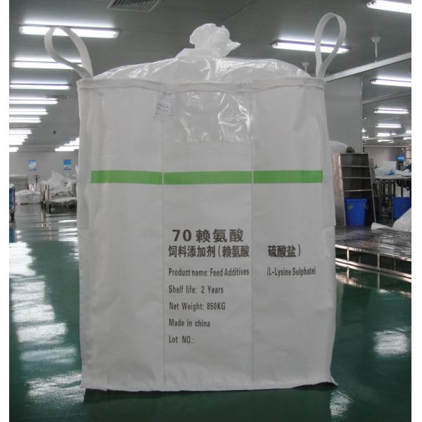 Quality FIBC PP woven big Super Sack bags Jumbo bags with 4 loops for L-lysine wholesale