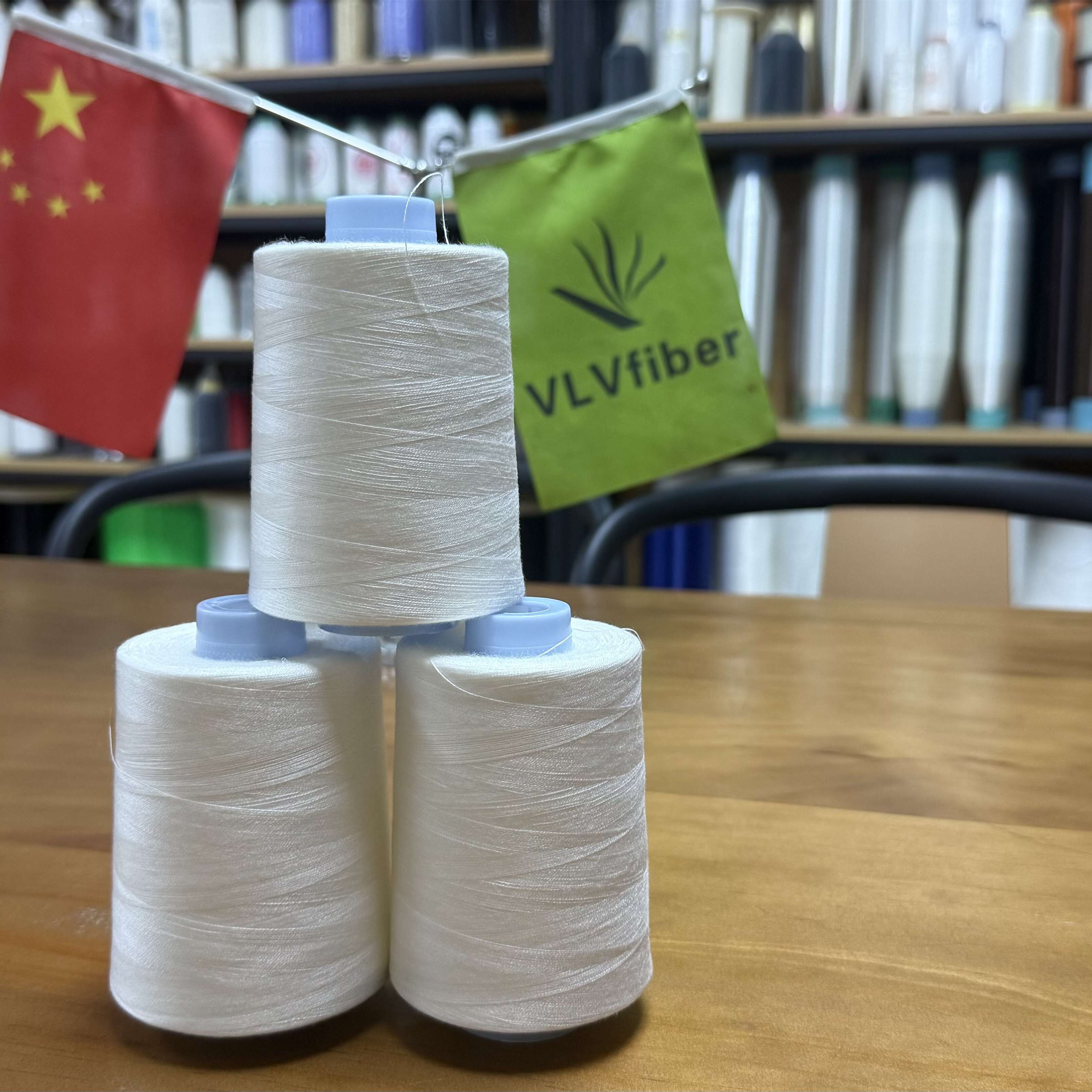 Eco-Friendly PVA Water Soluble Thread with Low Shrinkage and 20/2 Yarn Count for Sewing and Embroidery