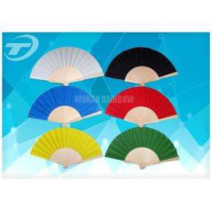 Cheap plain color promotional Folding Hand Fans with plastic or wooden or bamboo frame for sale
