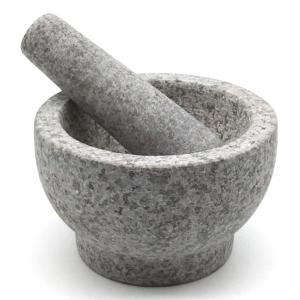 China Granite Stone Mortar And Pestle Set Herb Spice Press Crusher Stone Pound Bowl on sale