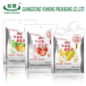 Resealable white matt pouch packaging gummies mylar candy bags