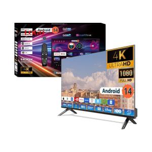 Frameless Smart TV with Android 12 and 97% Screen-to-Body Ratio for Home and