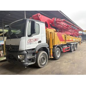 China 2020 Sany SYM5442THBEB Used Concrete Pump Truck with 62m Boom Length Benz Chassis Euro VI Emission 180 m³/h Pump Output 13MPa Pressure on sale