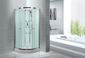 Cheap Spacious Extra White Glass Shower Cabins For Country Clubs / Real Estate Property for sale