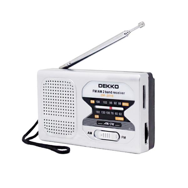 ABS Plastic Material AM FM Radio Receiver with Built-in Speaker and Cord for