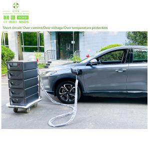 China CTS EV Mobile Charging Station 65kWh 60kW With 7 Inches Display And CCS1/CCS2 Input on sale