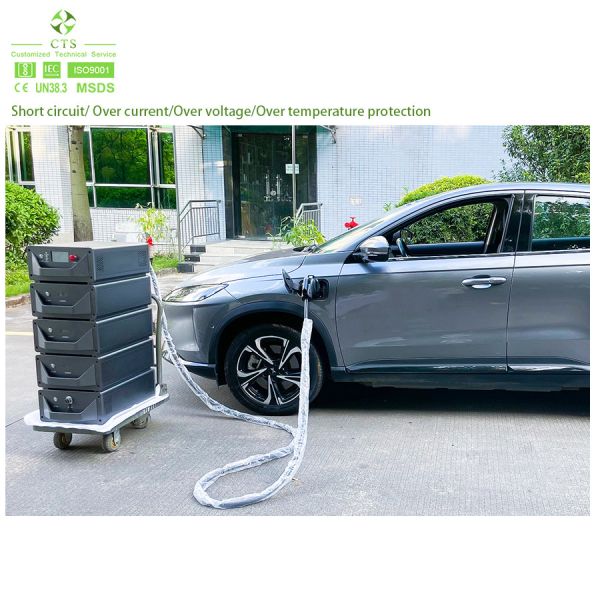 Quality CTS EV Mobile Charging Station 65kWh 60kW With 7 Inches Display And CCS1/CCS2 Input wholesale