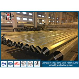 500KG Loads Galvanized Octagonal Steel Utility Electrical Power Pole For Dakar