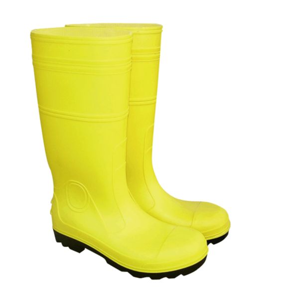 Rain Boots RB005 Heavy Duty PVC Boots with Steel Toe and PVC Midsole Material